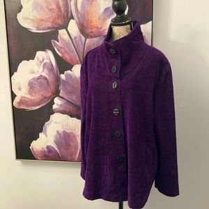 💥SOLD💥 Habitat clothes to live in Gorgeous Purple Textured Swing Jacket